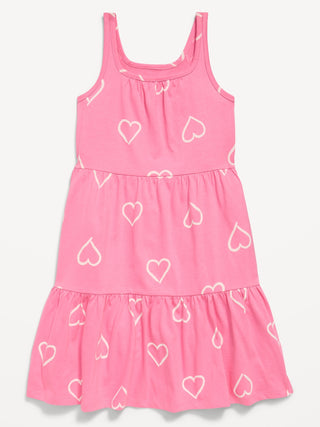 Vestido estampado sin mangas y con vuelo, Niña