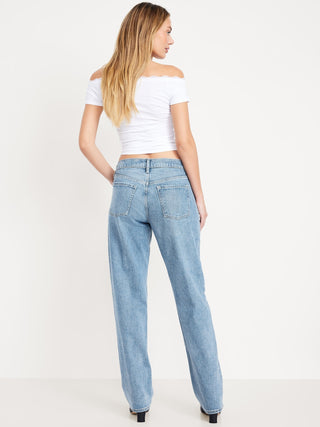 Jeans Slouchy Rectos Talle Medio