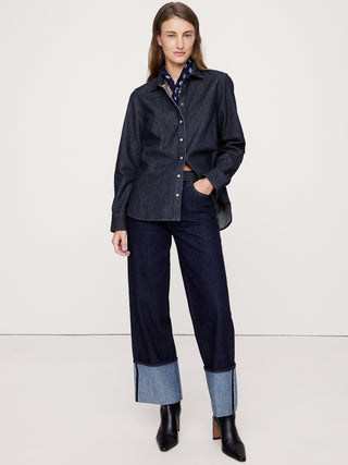 Camisa Denim Manga Larga