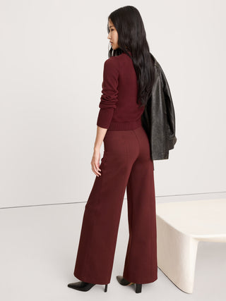 Pantalón Talle Alto con Cintura Elástica