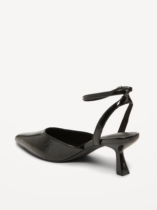 Zapato de Tacón con Punta Acabado Charol