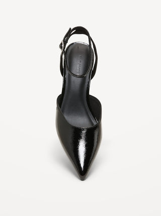 Zapato de Tacón con Punta Acabado Charol