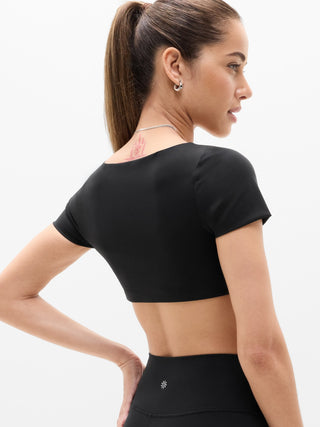 Camiseta Crop Ajustada.