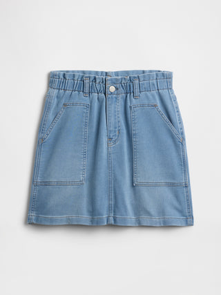 Enagua Denim con Cintura Elástica, Niña