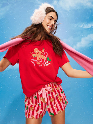 Short de Pijama con Cintura Elástica Colección Navidad