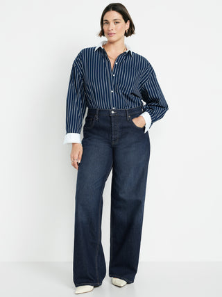 Jeans Slouchy Talle Medio con Bolsillos