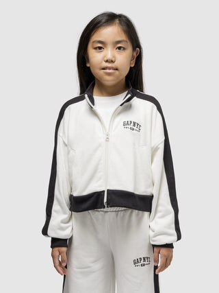 Chaqueta Crop con Logo Delantero, Niña