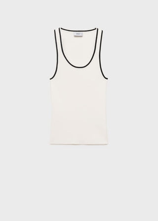 Camiseta de Punto con Detalles en Contraste