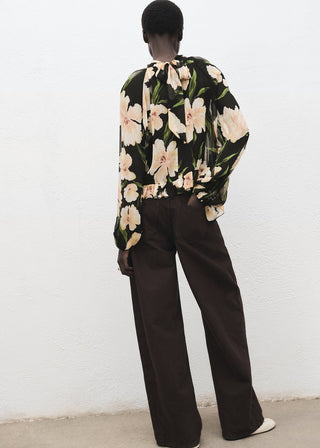 Blusa Manga Larga con Estampado Floral