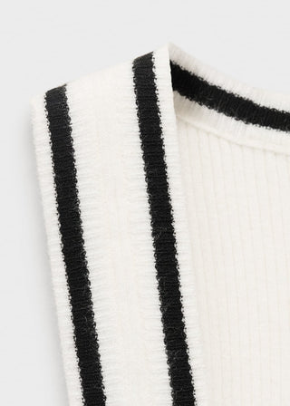 Camiseta de Punto con Detalles en Contraste