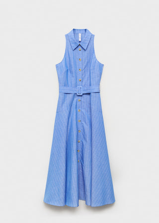 Vestido Camisero con Estampado Rayas