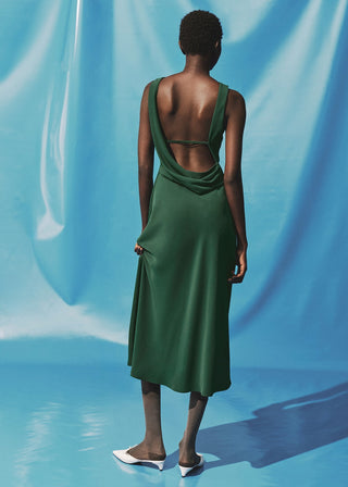 Vestido Midi con Espalda Abierta
