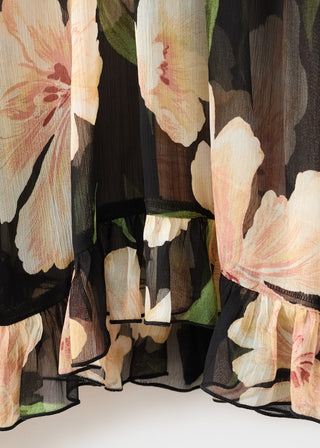 Blusa Manga Larga con Estampado Floral