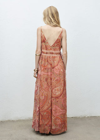 Vestido Largo con Estampado Paisley