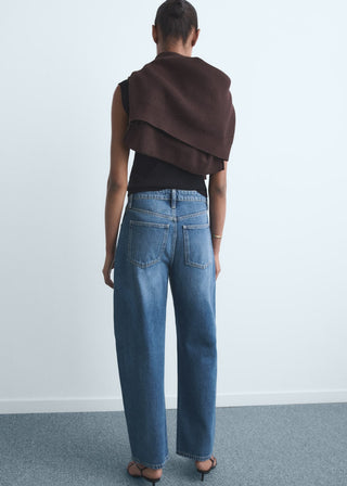 Jeans Balloon Talle Alto con Bolsillos
