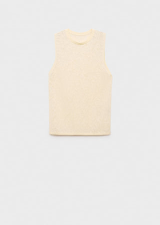 Blusa de Punto con Tejido Calado