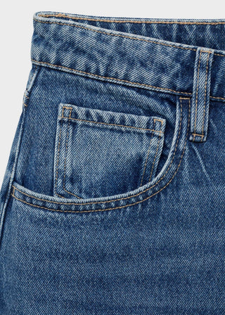 Jeans Balloon Talle Alto con Bolsillos