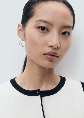 Chaleco de Punto con Detalles Contraste