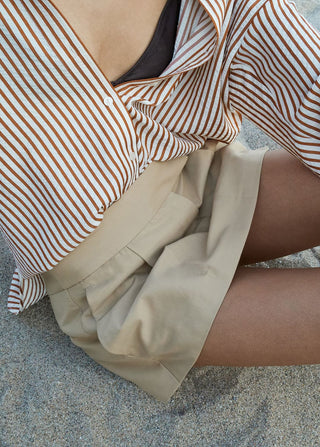 Camisa Manga Larga Con Estampado Rayas