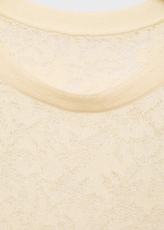 Blusa de Punto con Tejido Calado