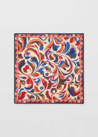Pañuelo Satinado con Estampado Abstracto