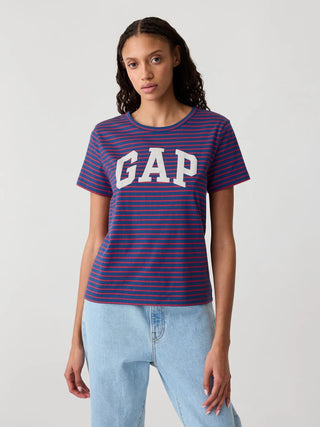 Blusa de rayas morada con 20% off de GAP.