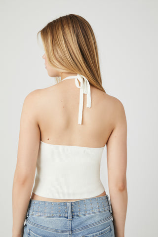 Top Halter de Punto Estilo Suéter