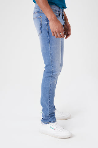 Jeans Skinny Efecto Desgastados con Bolsillos