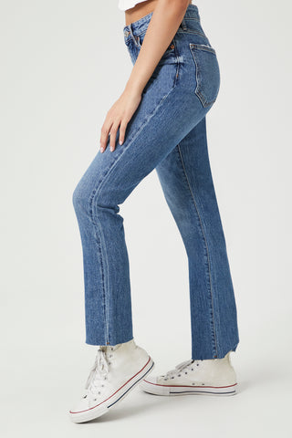 Jeans Bootcut de Tiro Alto con Bolsillos