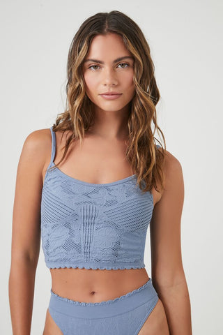 Bralette de Encaje de Crochet Sin costuras