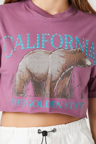 Camiseta Corta con Gráfico de California