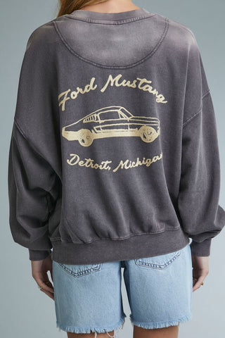 Sudadera con Efecto Lavado Ford Mustang x Forever 21