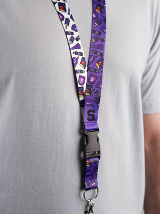 Lanyard Retro Morado.