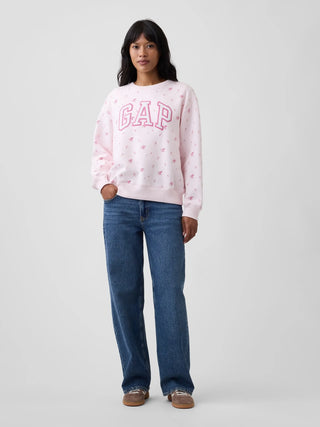 Sudadera Oversized Cuello Redondo con Logo