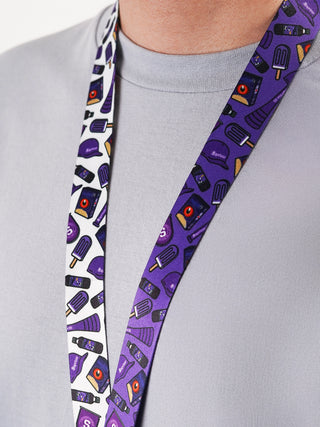Lanyard Retro Morado.