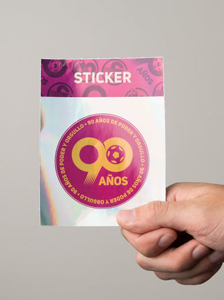 Sticker 90 Aniversario, Morado