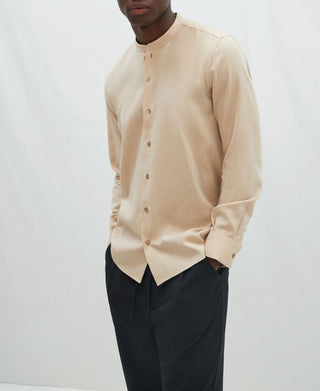 Camisa Manga Larga con Cuello Mao