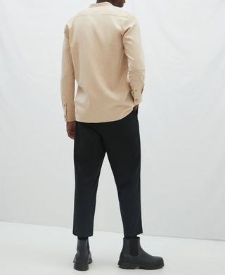 Camisa Manga Larga con Cuello Mao