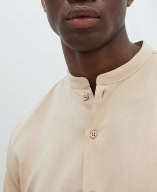 Camisa Manga Larga con Cuello Mao