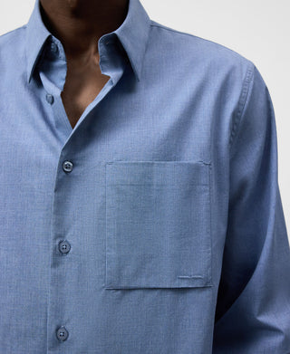 Camisa Manga Larga con Bolsillo de Algodón