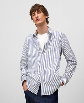 Camisa Manga Larga con Estampado Rayas
