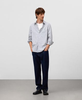 Camisa Manga Larga con Estampado Rayas