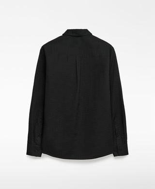 Camisa Manga Larga con Logo Bordado de Algodón