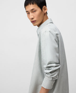 Camisa Manga Larga con Estampado Rayas