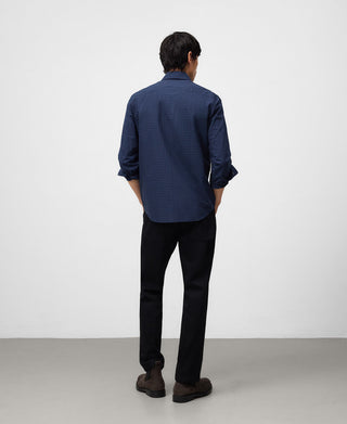 Camisa Manga Larga con Estampado Cuadros