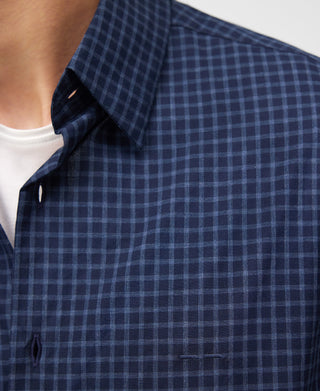 Camisa Manga Larga con Estampado Cuadros