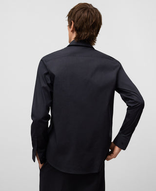 Camisa Slim Fit con Logo Bordado de Algodón