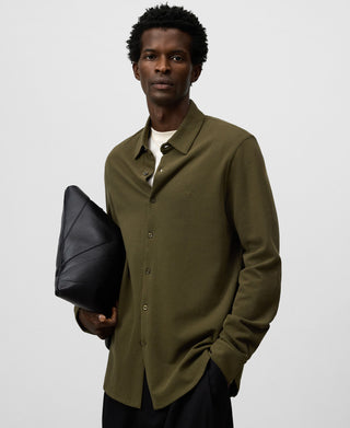 Camisa Manga Larga con Logo de Algodón