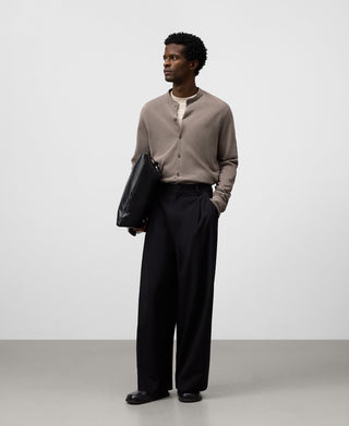 Camisa Manga Larga Cuello Mao de Algodón