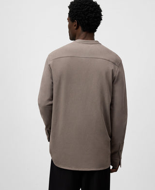 Camisa Manga Larga Cuello Mao de Algodón